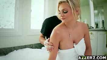 Sexy blonde Katy Jayne fucked hard in the bathroom video