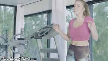 Snotty Rich MILF Eaten Out by her Busty Gym Trainer video