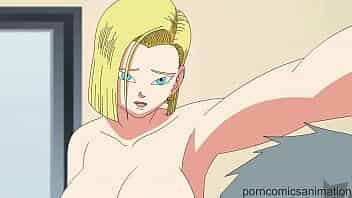 Dragon Ball Z - Androide Numero 18 Rubia Culona y de Grandes Tetas Follando Duro con un Fan de Polla Grande video