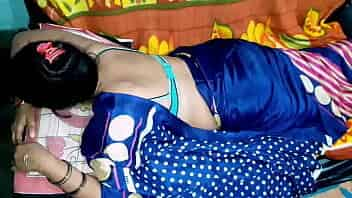 Indian step mom alone at home and feeling hot today video