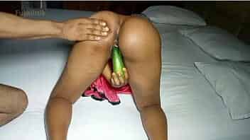 Calabar maid caught by boss having fun with cucumber and fucked pussy video